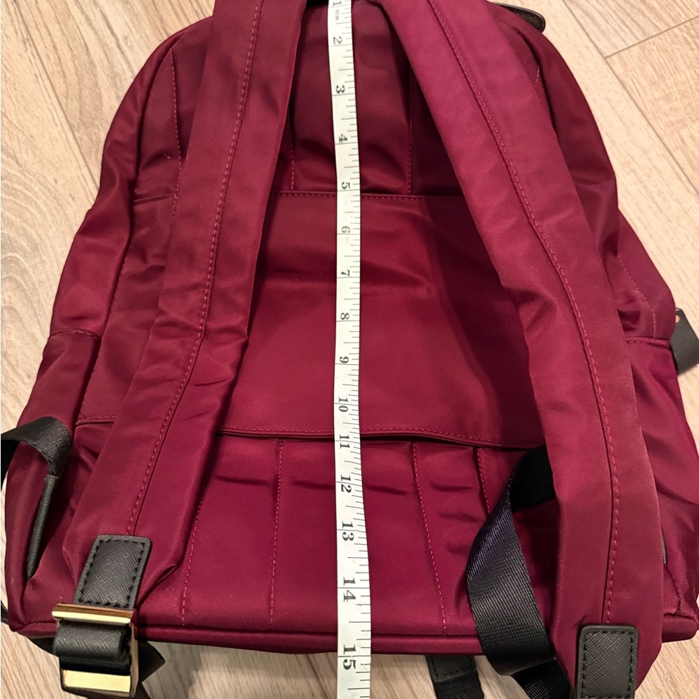 Perfect Michael Kors Kelsey Nylon backpack Merlot red - Picture 4 of 7